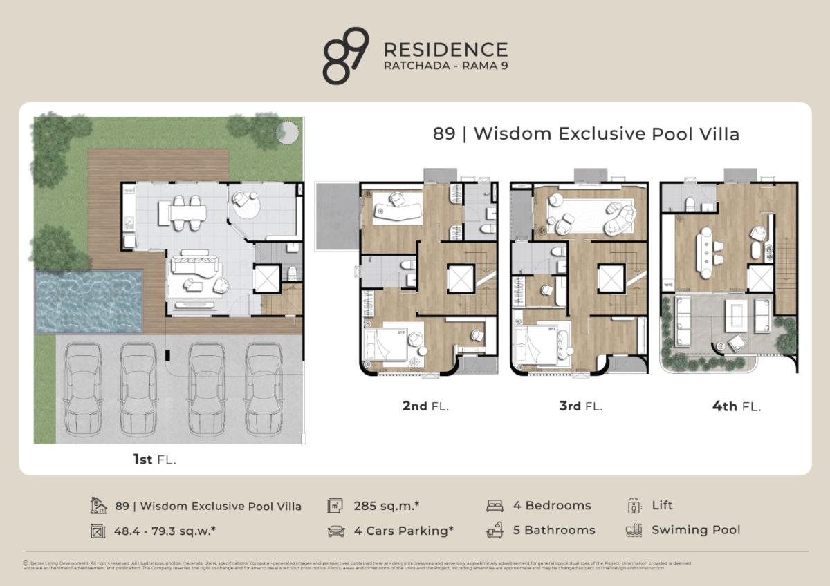 ขายบ้านทรงอิสระ 4 ห้องนอน 89 Residence Ratchada - Rama 9