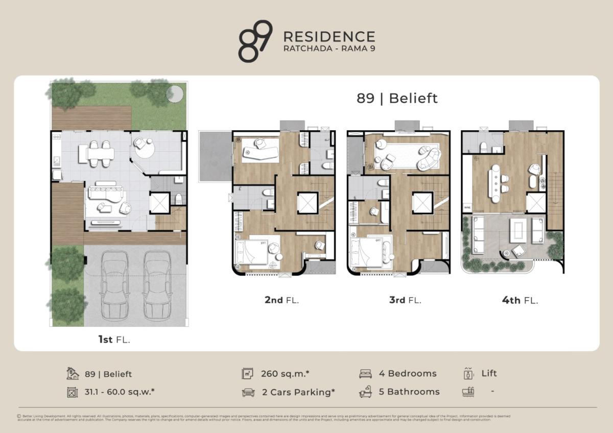 ขายบ้านทรงอิสระ 4 ห้องนอน 89 Residence Ratchada - Rama 9