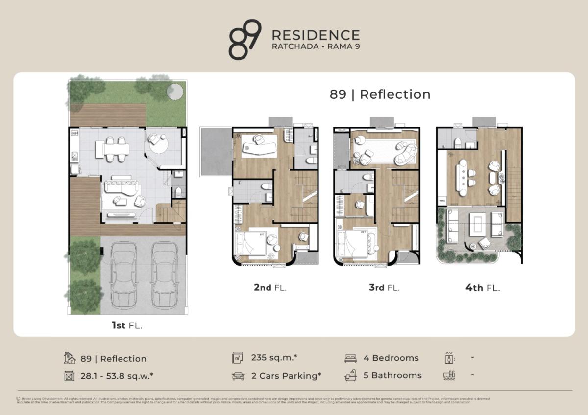 ขายบ้านทรงอิสระ 4 ห้องนอน 89 Residence Ratchada - Rama 9