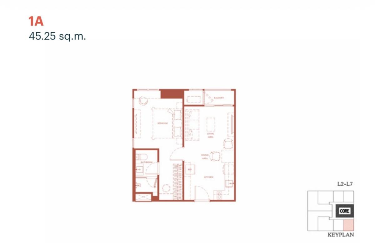 (HL)ขายดาวน์ Via Ari | 1 Bedroom ใหญ่ 45.25 ตร.ม. ชั้น 5 วิวโล่ง เห็นรถไฟฟ้า | 9.9 ล้าน